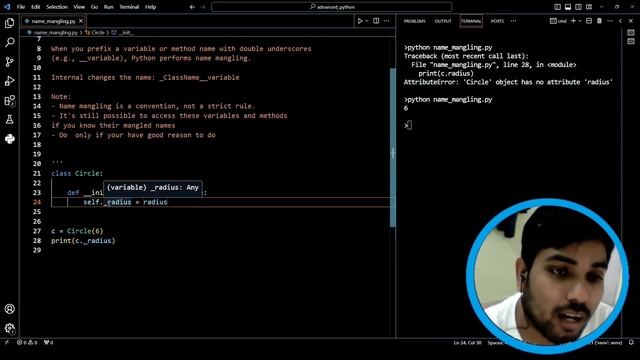 Name Mangling in Python | Private Attributes in Python Object | Advanced Python Series| #python