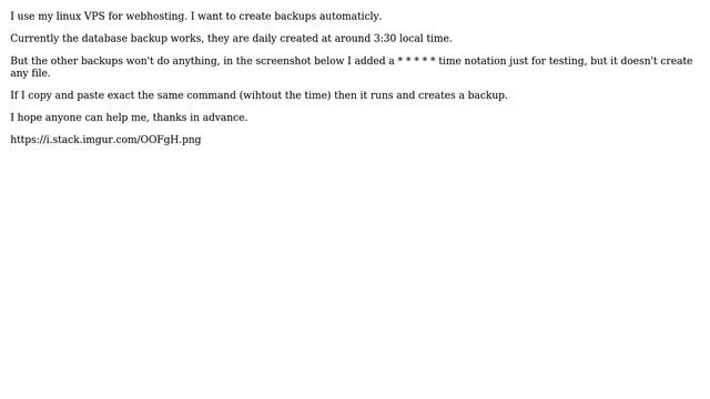 Ubuntu: Ubuntu crontab backup website files won't run смотреть онлайн