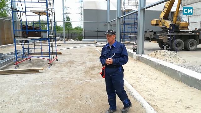 Монтаж каркаса ЛСТК. ч.11. Устанавливаем фермы с пролётом 12м.