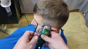 Мужская стрижка CRONIER CR-12 и VINTAGE T-9