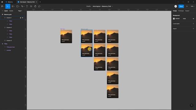 Masonry Grid with Auto layout - Figma Crash Course | #autolayout #figmatutorial #figma