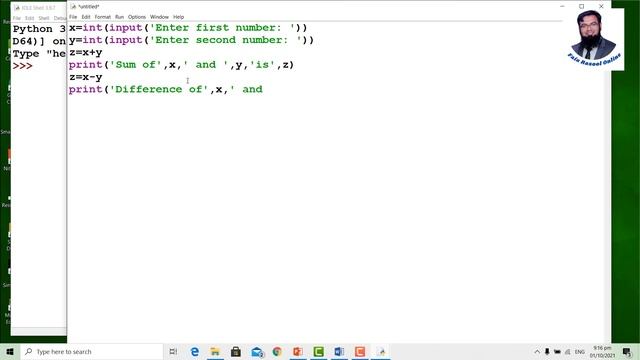 Home Assignment 2 - User Input and arithmetic operations | Python for Beginners | Faiz Rasool Onlin