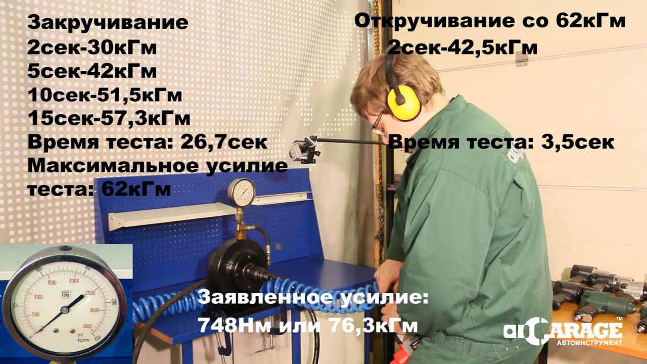 Тест: пневматический гайковерт Force 82546