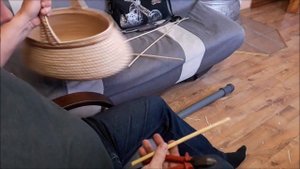 Плетение пикниковой корзины часть1