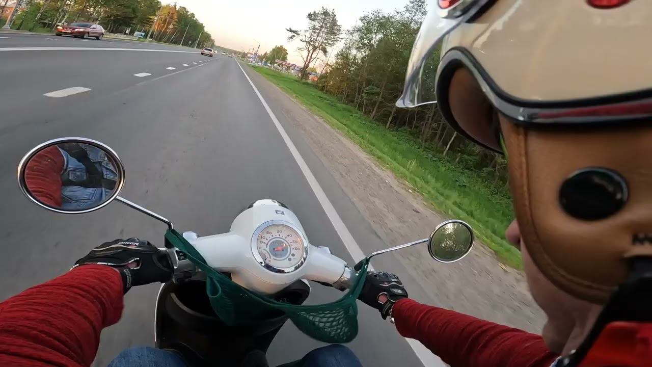 Вечерняя покатушка на Honda Giorno AF 70 смотреть онлайн