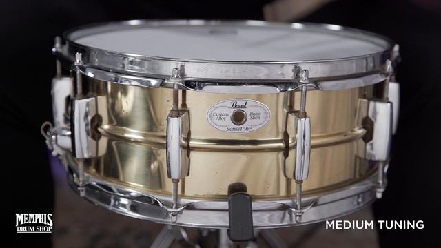 Used Pearl 14x5.5 Brass Sensitone Snare Drum (USTB5514) смотреть онлайн