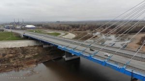 Река Самара в ожидании разлива / Кировский мост / апрель 2022 г / Russia