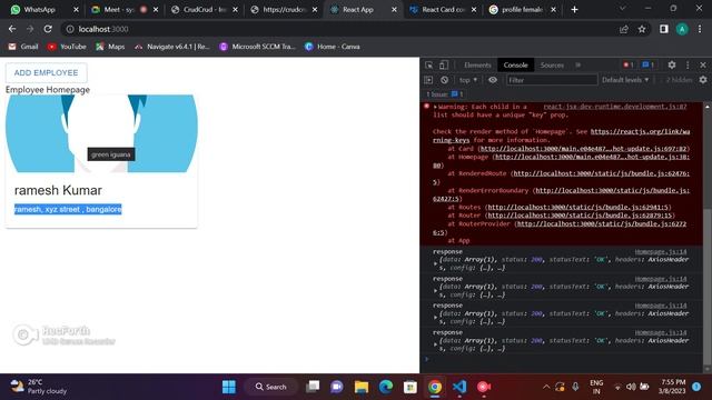 React js project (part 3) : Employee Management System using React, material ui, Hooks, API, etc смотреть онлайн