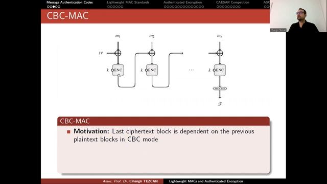 Message Authentication Codes: CMAC and HMAC смотреть онлайн
