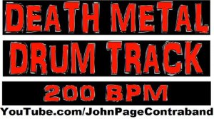 Death Metal Slam Deathcore Style Drum Track 200 bpm Backing