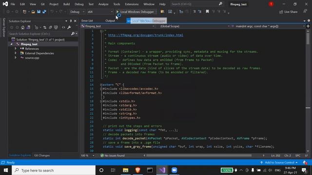 ffmpeg with simple c++ example смотреть онлайн