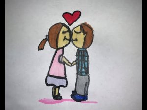 Как нарисовать рисунок на День всех влюбленных