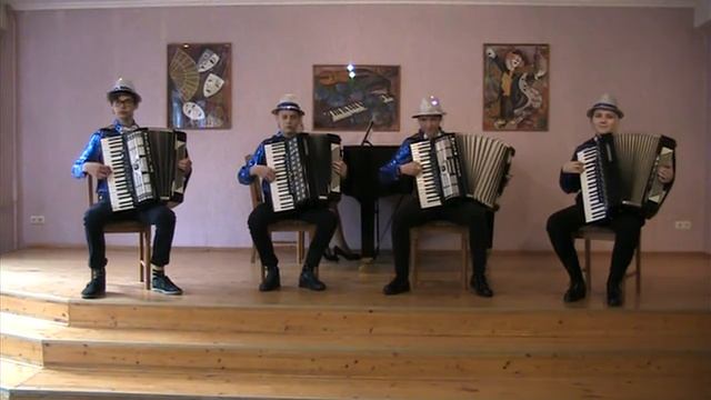 Ансамбль «Акварель». "Оренбургский пуховый платок» (Н. Малыгин), «Веселый кабальеро» (П. Фроссини) смотреть онлайн