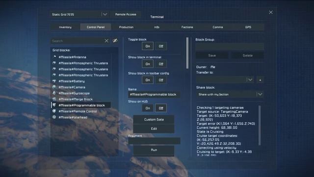 Space Engineers Missile System: Targeting Camera смотреть онлайн
