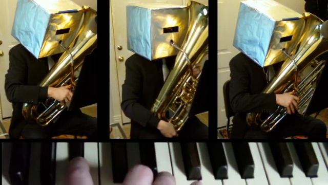 Daft Punk Get Lucky Tuba Quartet cover + sheet music смотреть онлайн