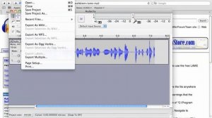 Audio via Audacity