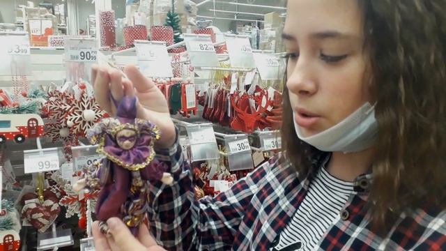 Магазин Ашан .Выбираю и покупаю новогодние игрушки и украшения // OKey