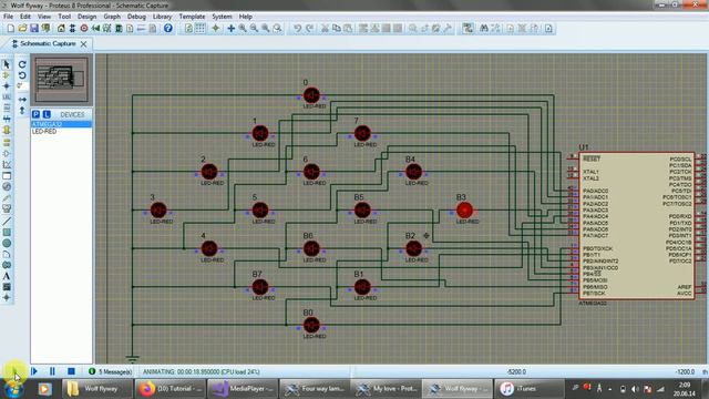 Atmel and Proteus (Led test) смотреть онлайн
