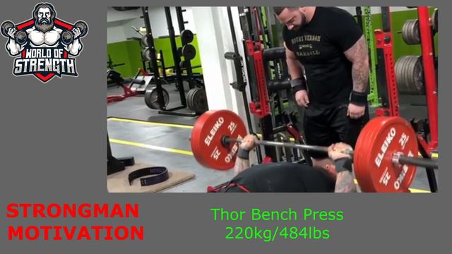 THOR BJORNSSON 2 MONTH BENCH PRESS PROGRESS !!