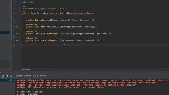 Extending Custom control in Selenium automation framework (Java)