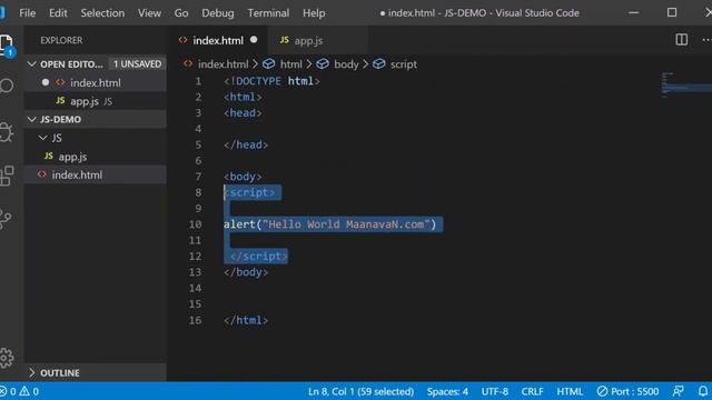 JavaScript Hello World | #7 Web Development Tamil Tutorial for Beginners