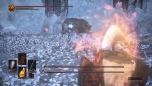 Dark souls 3 Босс: Хранитель могилы чемпиона и великий волк, хранитель могилы