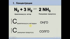 11 класс  3 3  Химиялык тен салмактуулук жана жылышуу шарттары