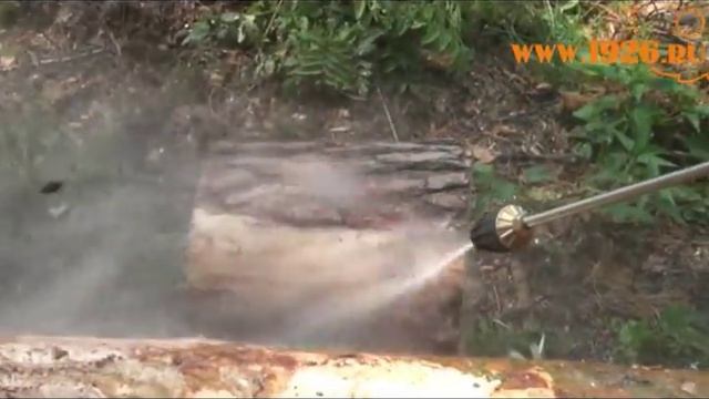 Мойка высокого давления STIHL быстро ошкуривает бревна. смотреть онлайн