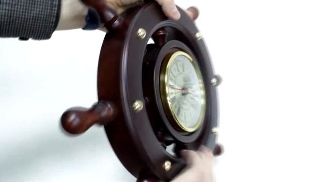 Настенные часы Штурвал (Россия, массив дерева)– обзор от магазина подарков «Счастливый случай» смотреть онлайн