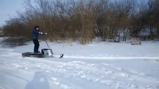 Самодельный снегокат. Даем жару! смотреть онлайн