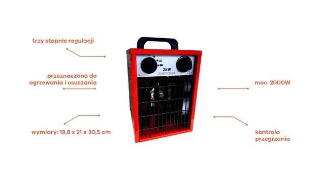 Nagrzewnica elektryczna 2000W - Mikam Sklep смотреть онлайн