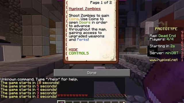 Exploding Zombie (New Hypixel Prototype Game Zombies) смотреть онлайн