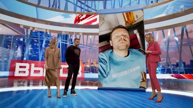 Юлия Пересильд и Клим Шипенко в студии первого канала. смотреть онлайн