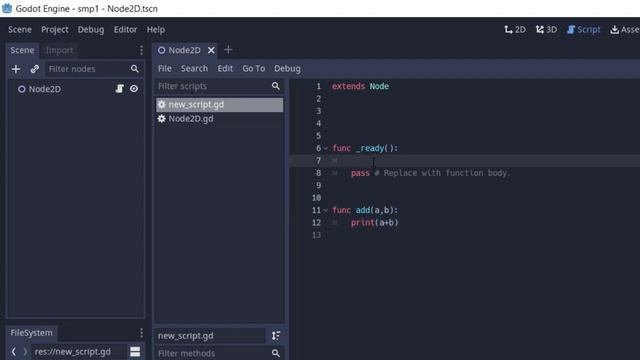 Godot Engine - How to Use Parameterized Function in GDScript
