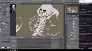 ✿ Paint Under: [UNDERTALE] Speedanim Part 5 - Final - Stream wip - Chara vs. Sans