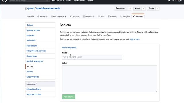 Add secret to GitHub repository смотреть онлайн