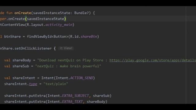 Add Share App Link Functionality Kotlin Android Studio | #coderbino