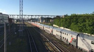 ЧС7-053 с двухэтажным поездом №50 Москва - Самара