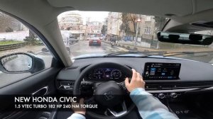 NEW Honda Civic 2022 (1.5 VTEC TURBO 182HP) / 0-100 / Highway & Street Driving / POV Test Drive
