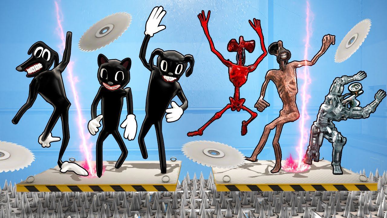 МУЛЬТЯШНЫЕ МОНСТРЫ И СИРЕНОГОЛОВЫЕ ПРОТИВ УЧЕНЫХ! ДОРОГА СМЕРТИ С SCP В Garry`s Mod смотреть онлайн