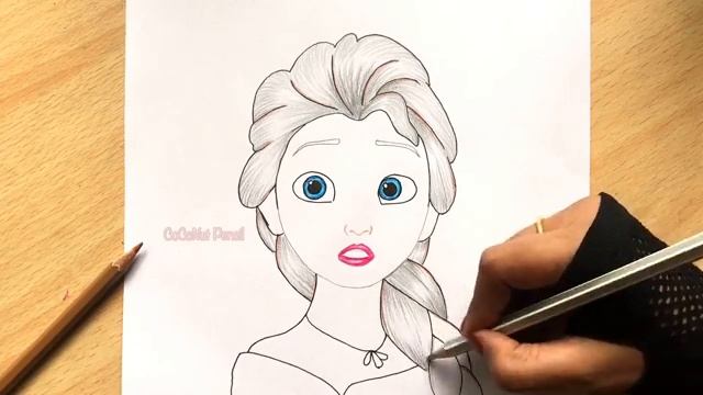 How To Draw Elsa Step by Step || Queen Elsa Drawing || Drawing Frozen 2 смотреть онлайн