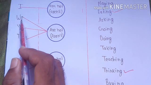 Present Continuousu Tense |Negative Sentences |Exercise - 39 | am not / are not / is not +V4 | смотреть онлайн