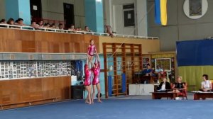 Спортивная акробатика. Чемпионат Украины 2014. Винница. Женская тройка.