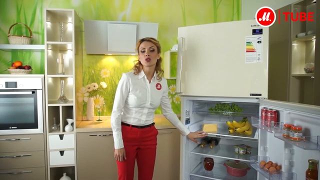 Видеообзор холодильника с верхней морозильной камерой Samsung RT46H5130EF с экспертом М.Видео смотреть онлайн