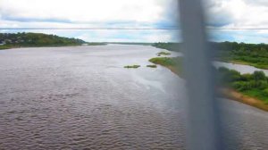 Вид из окна поезда - река Вятка около г.Котельнича (Кировская обл )