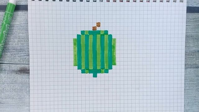 АРБУЗ или ДЫНЯ? Как рисовать по клеточкам арбуз и дыню / Рисунки по клеточкам Лайк АРТ смотреть онлайн