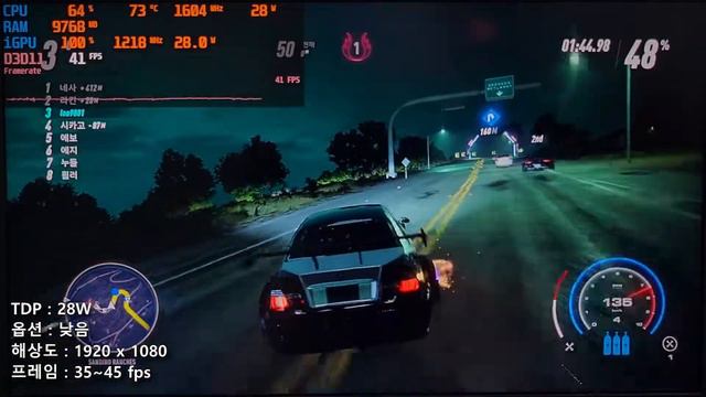 Radeon 680M (Ryzen 6800) Game test - Need for Speed Heat