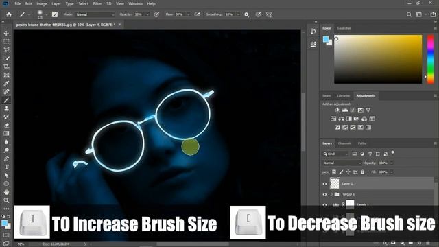 How To Make Easy Glow Effect | Applying Glow Effect For Face | Tutorial | Neon Glow Effect