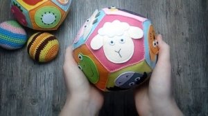 Развивающий мячик ЖИВОТНЫЕ для малышей.