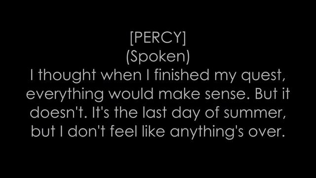 The Lightning Thief (Original Cast Recording) - The Last Day of Summer - LYRICS смотреть онлайн